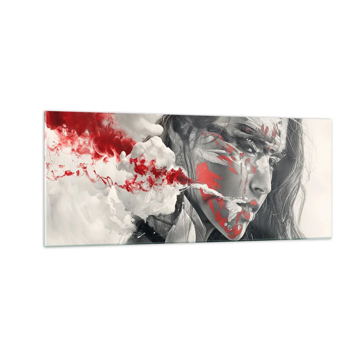 Quadro em vidro - Nos fumos do absurdo - 100x40 cm