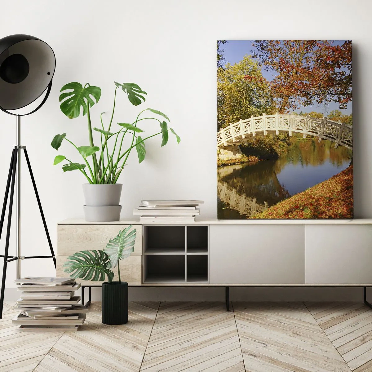 Quadro em tela - Na ponte branca dos suspiros - 65x120 cm
