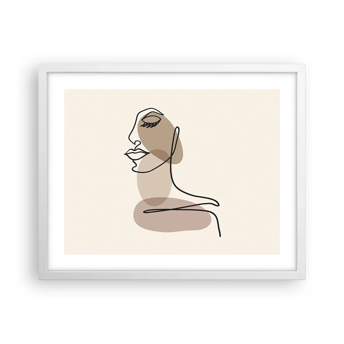 Pôster em moldura branca - Uma certa linha de beleza - 50x40 cm