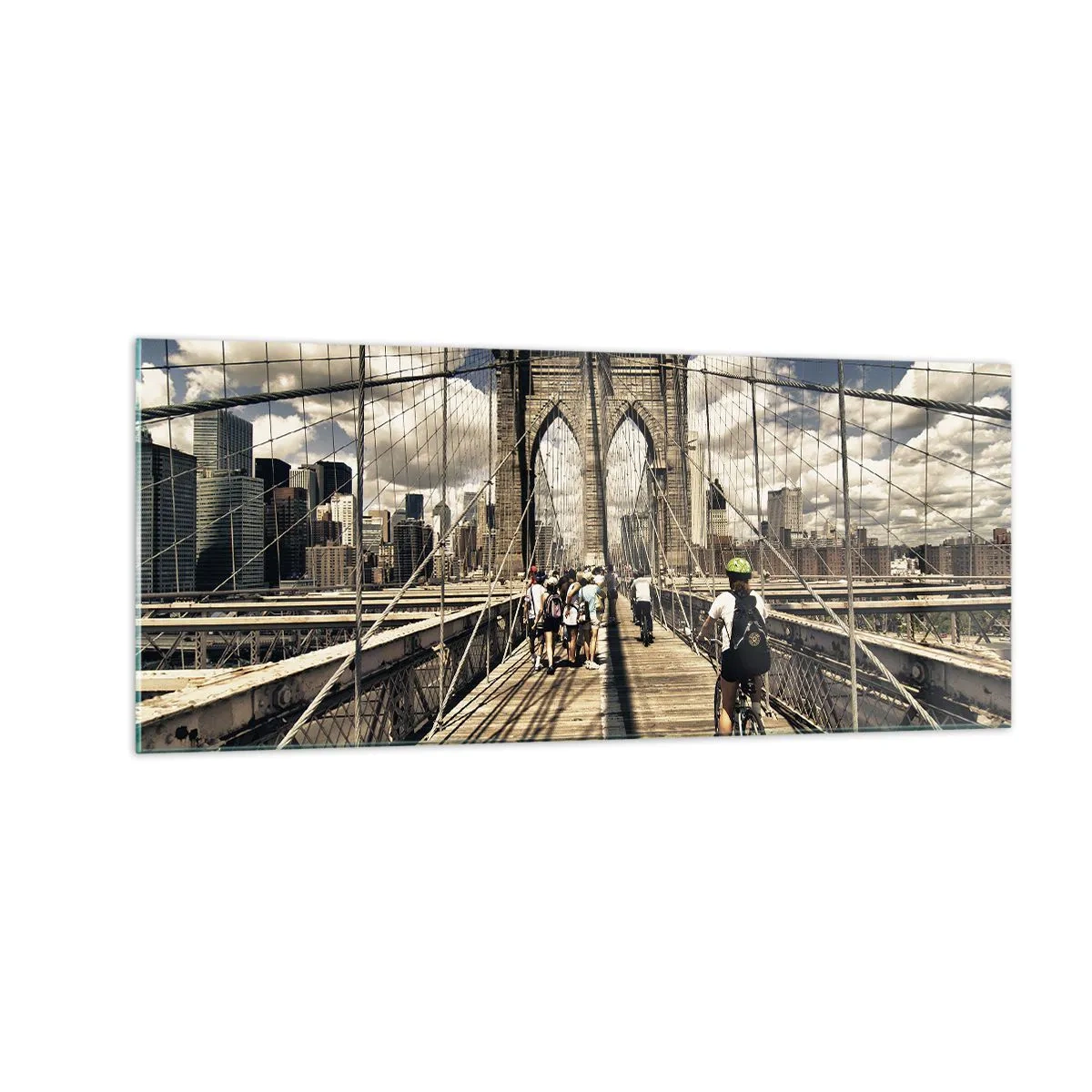 Quadro em vidro - Direto para o coração da cidade - 100x40 cm