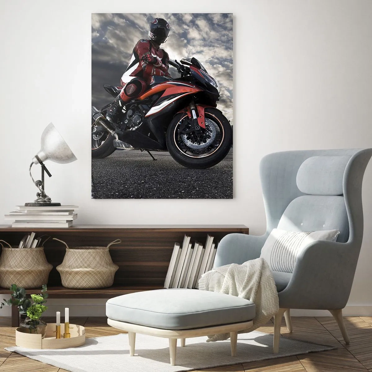 Quadro em vidro - Cavaleiro das Trevas - 80x120 cm