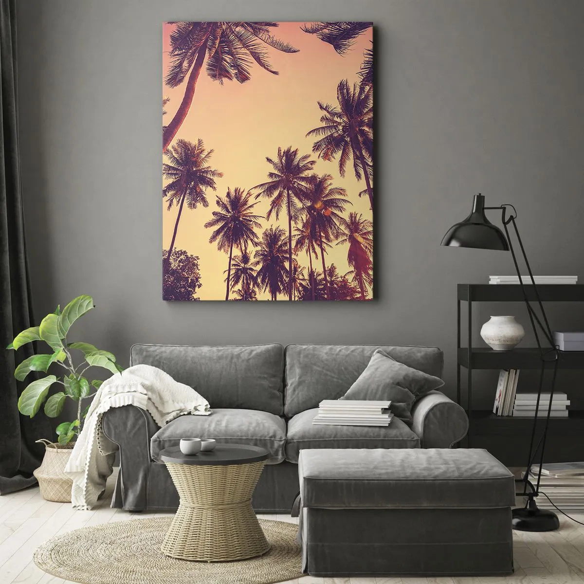 Quadro em tela - Variação tropical - 45x80 cm