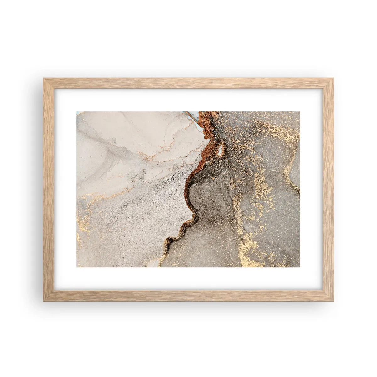 Pôster com moldura de carvalho claro - No limite das cores - 40x30 cm