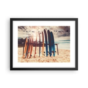 Pôster com moldura preta - Boa noite, até amanhã - 40x30 cm