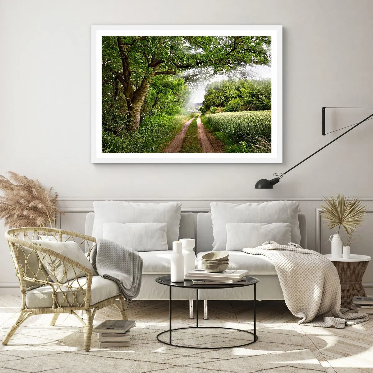 Pôster em moldura branca - Os pastores de Arcadia - 50x40 cm