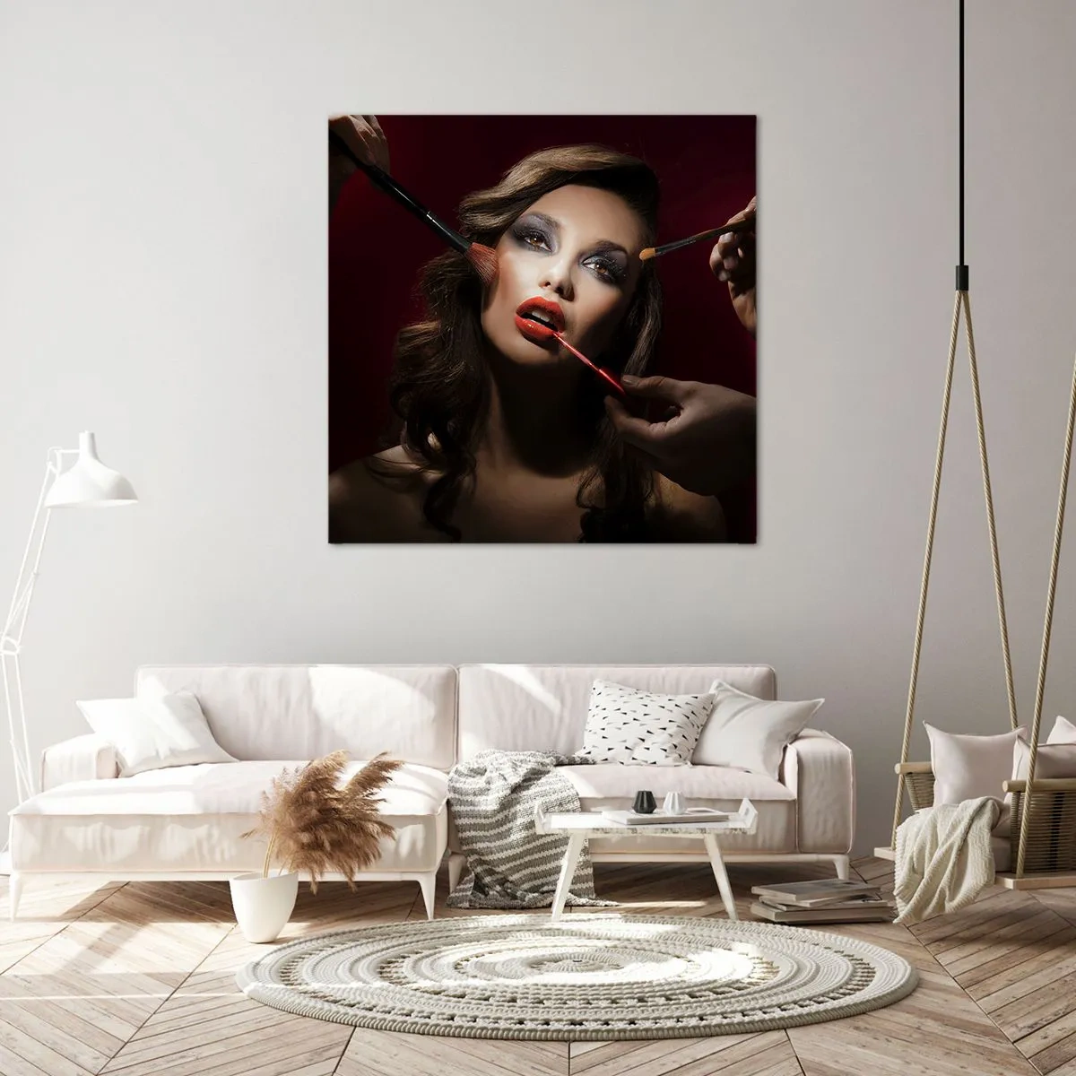 Quadro em tela - Bela sonhadora - 70x70 cm