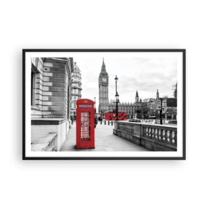 Pôster com moldura preta - Sem dúvida, Londres - 91x61 cm