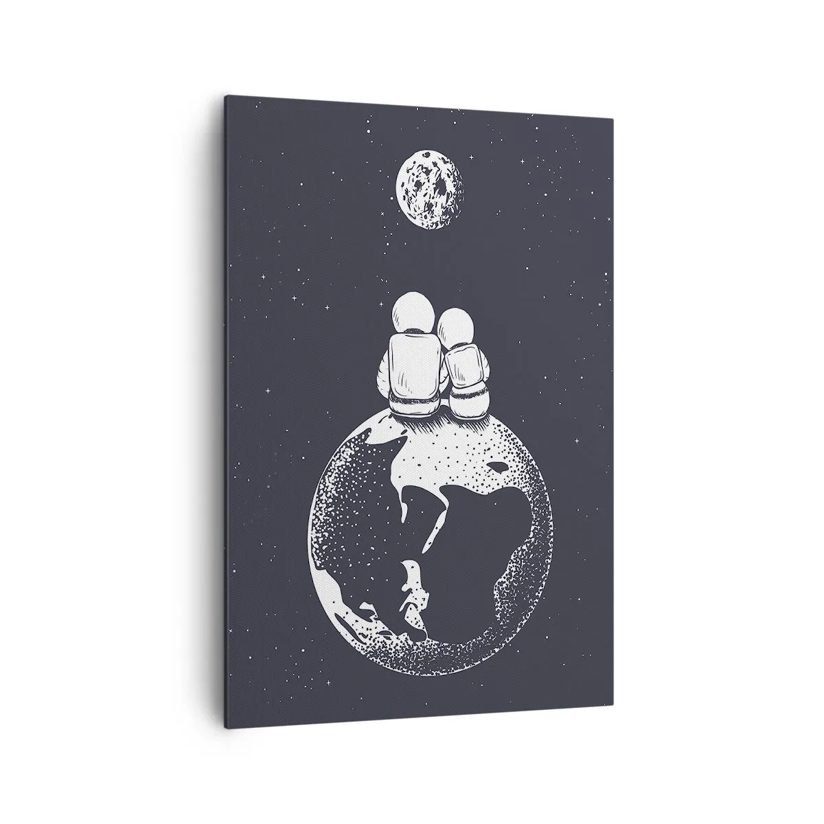 Quadro em tela - Uma história de amor cósmica - 70x100 cm