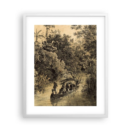 Pôster em moldura branca - Viagem à fonte - 40x50 cm