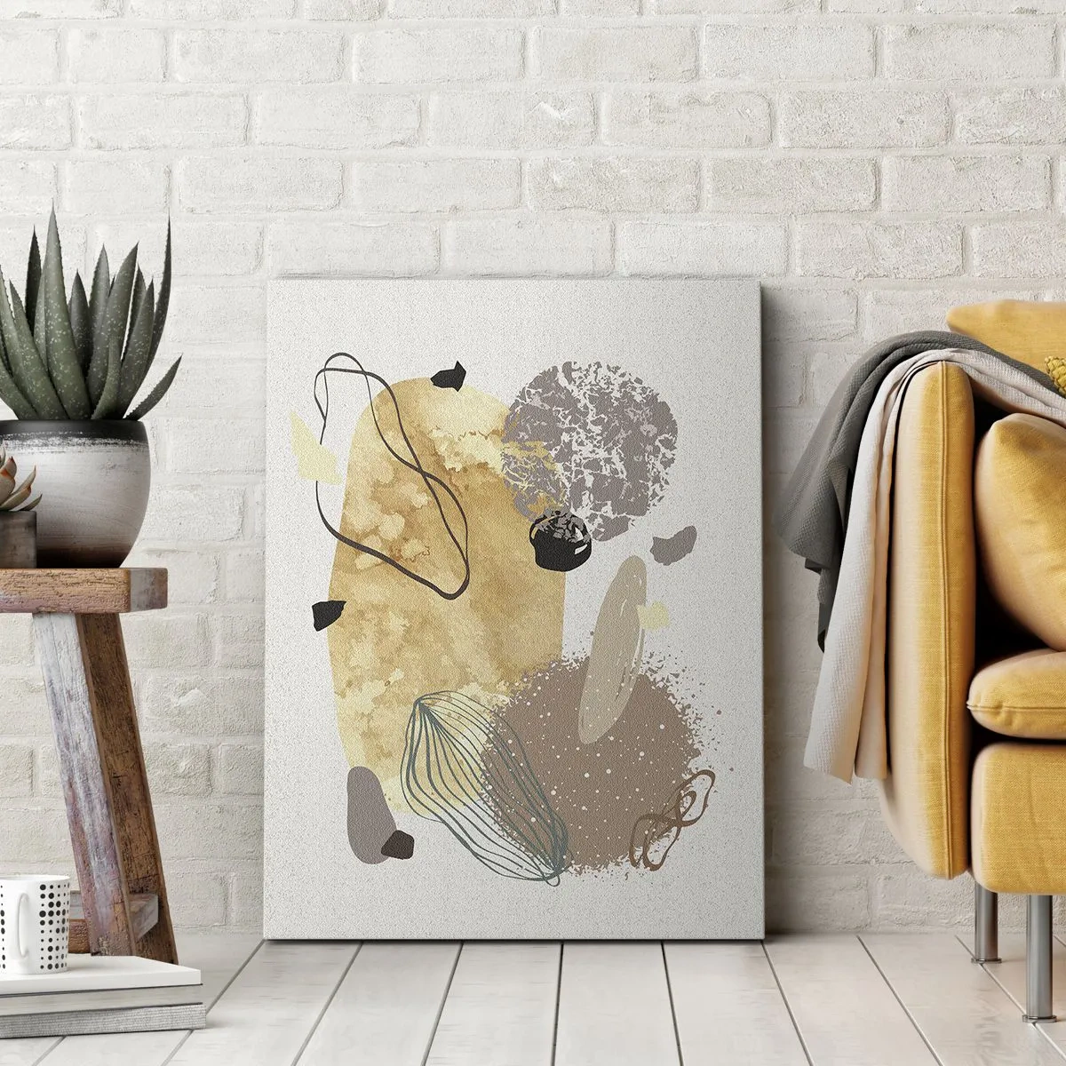 Quadro em tela - Plumcologia aplicada - 50x70 cm