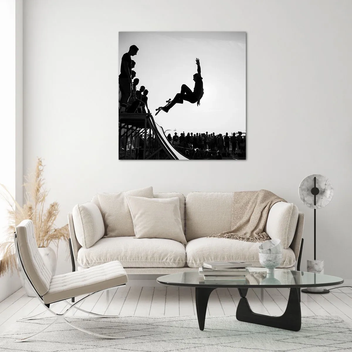 Quadro em vidro - Protagonistas e espectadores - 70x70 cm