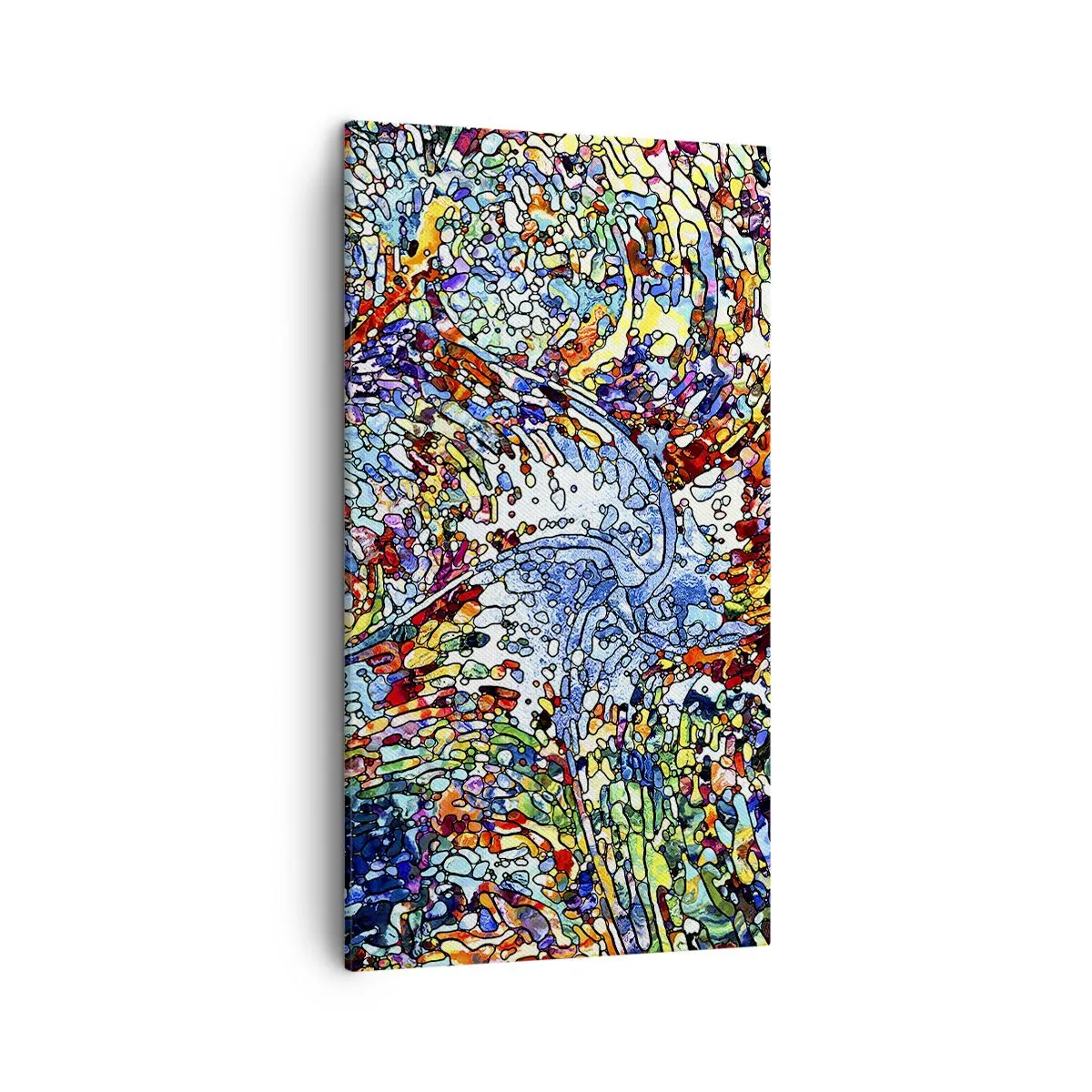 Quadro em tela - Vitrais gotejantes - 45x80 cm