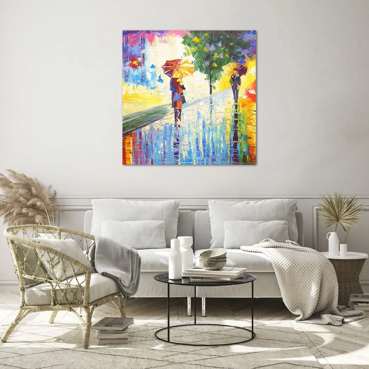 Quadro em vidro - E tudo está claro - 30x30 cm