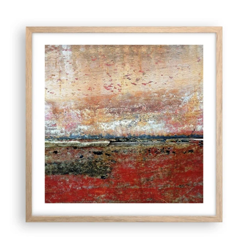 Pôster com moldura de carvalho claro - Talvez seja o mar - 50x50 cm