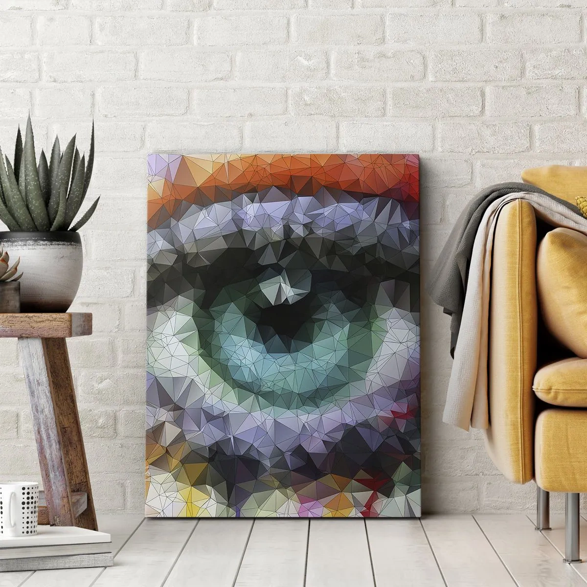 Quadro em tela - O brilho cristalino dos olhos - 45x80 cm