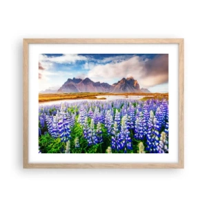 Pôster com moldura de carvalho claro - Força e severidade ao lado da suavidade - 50x40 cm