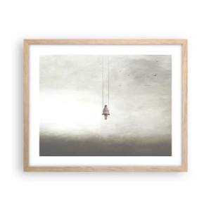 Pôster com moldura de carvalho claro - A criança em nós - 50x40 cm