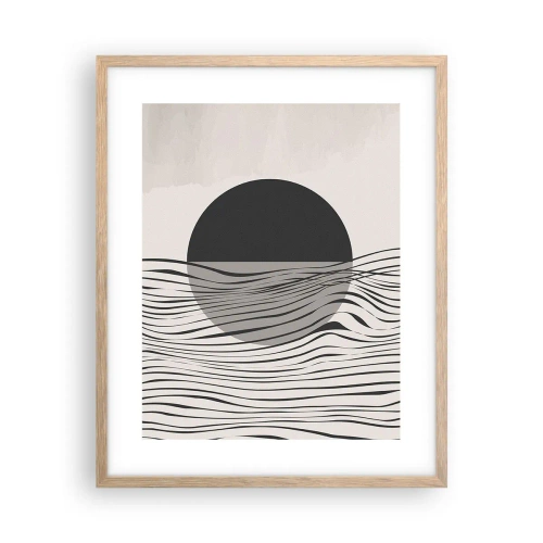 Pôster com moldura de carvalho claro - Composição da metade - 40x50 cm