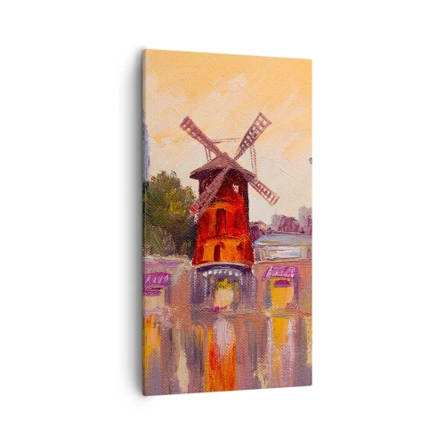 Quadro em tela - Ícones parisienses – Moulin Rouge - 55x100 cm