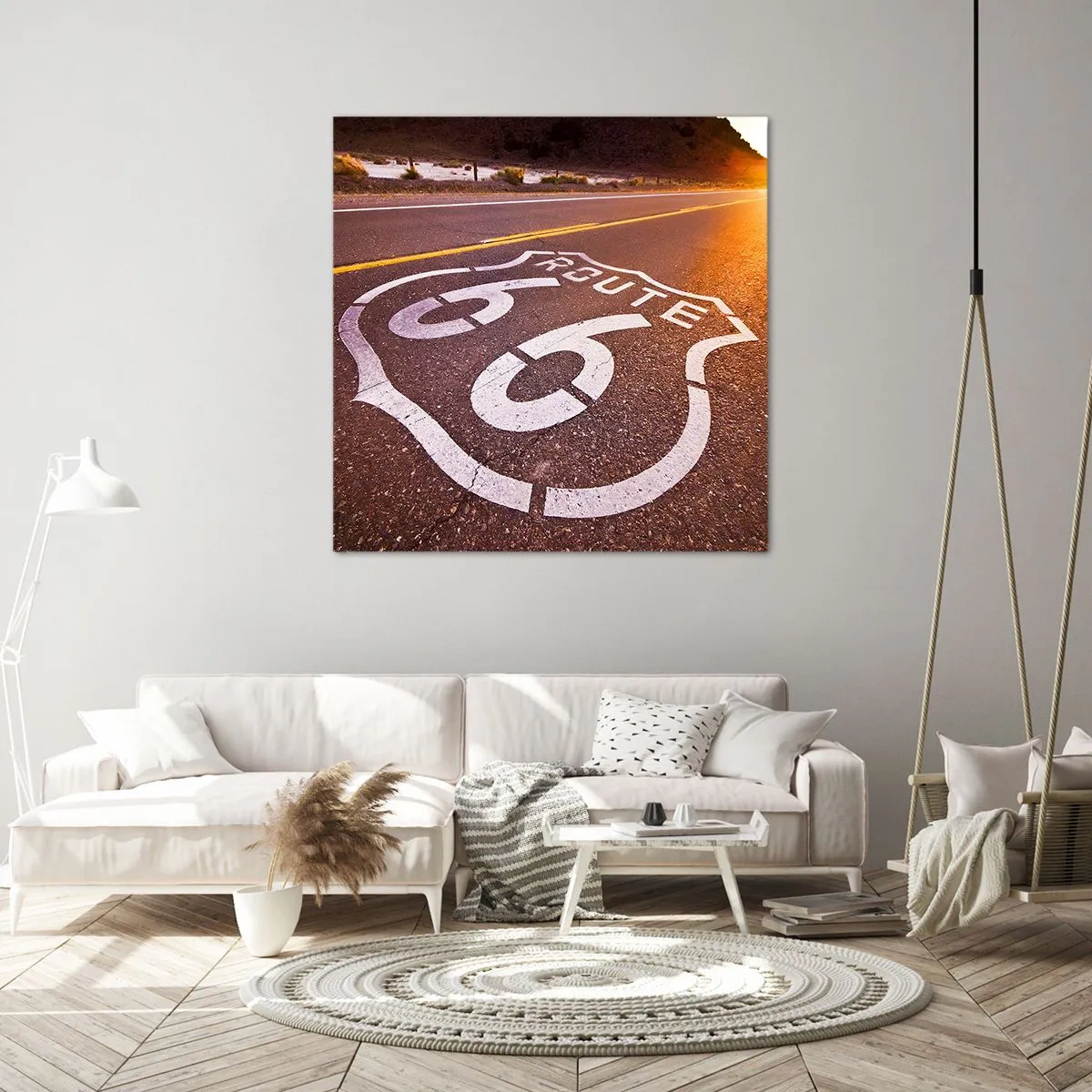 Quadro em tela - A famosa estrada 66 - 70x70 cm