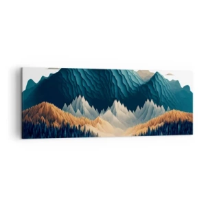 Quadro em tela - Paisagem montanhosa perfeita - 140x50 cm