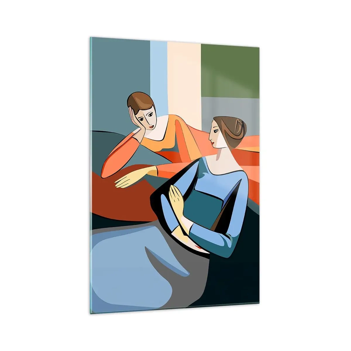 Quadro em vidro - Um momento de confiança - 70x100 cm