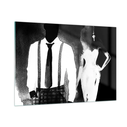 Quadro em vidro - Num clima noir - 100x70 cm