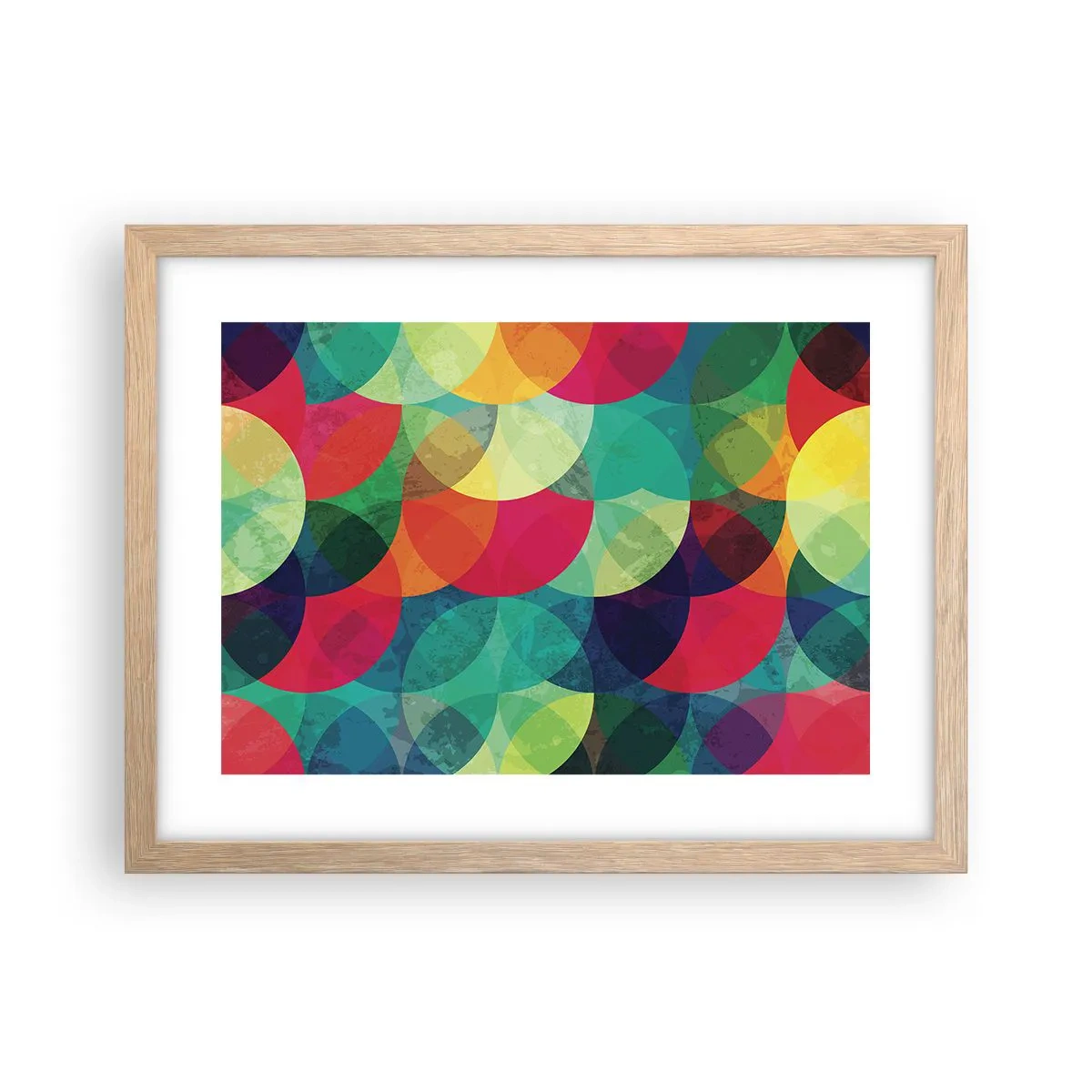 Pôster com moldura de carvalho claro - Ascensão às cores - 40x30 cm