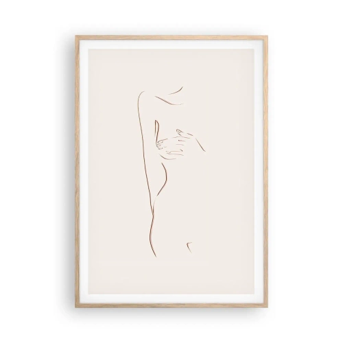 Pôster com moldura de carvalho claro - A forma do desejo - 70x100 cm