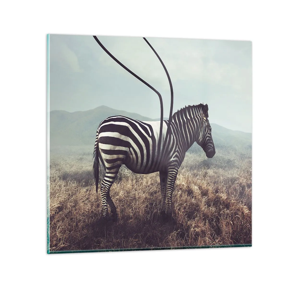 Quadro em vidro - Atenção! Falha - 70x70 cm