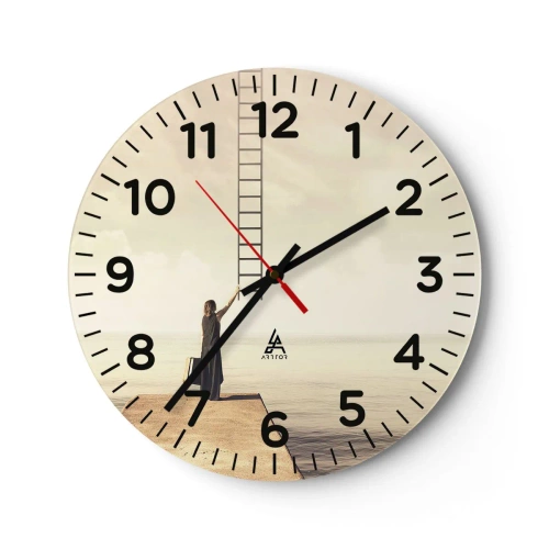 Relógio de parede - Relógio em vidro - Uma viagem mágica - 30x30 cm