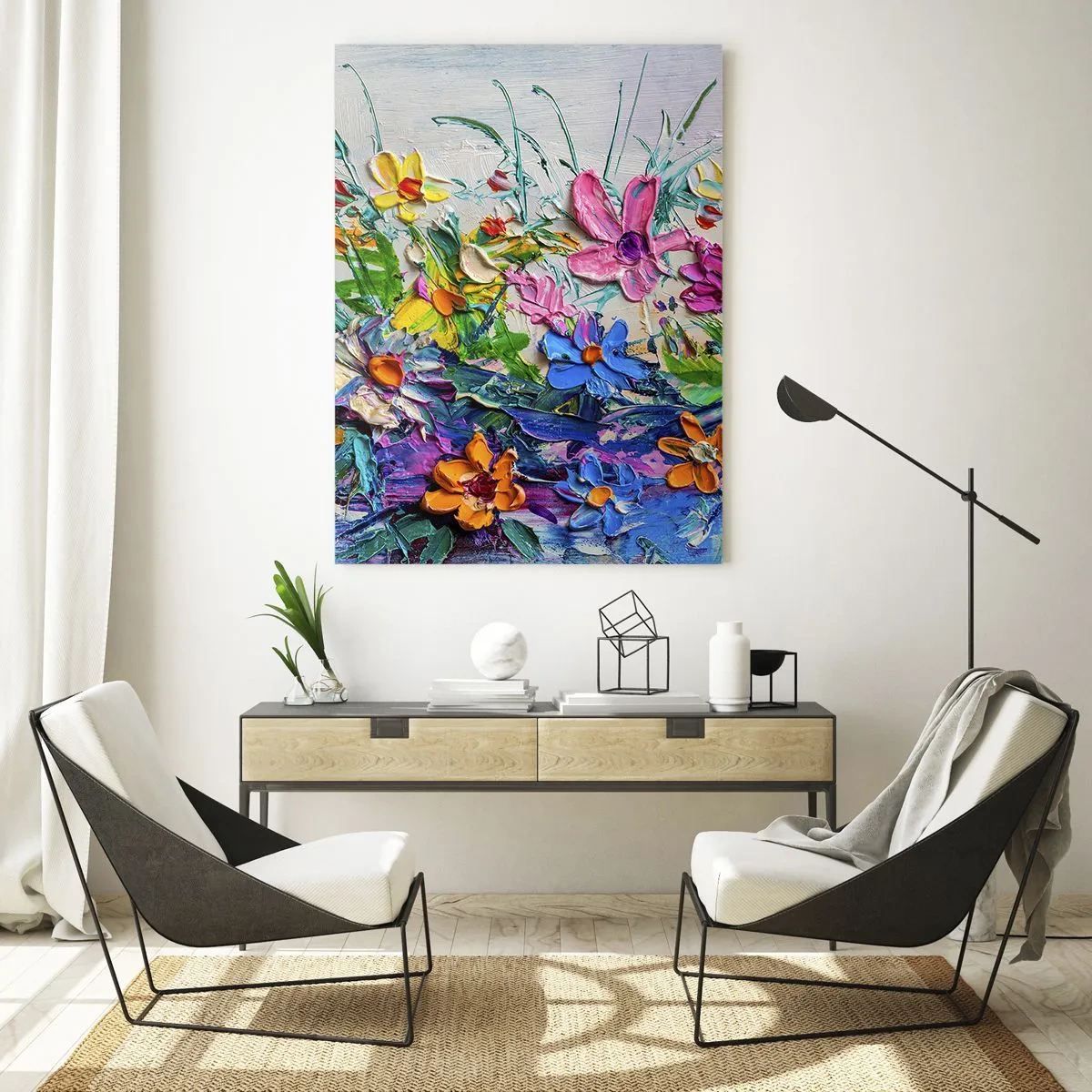Quadro em vidro - Não é de todo natureza morta - 80x120 cm