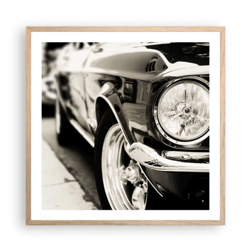 Pôster com moldura de carvalho claro - Brilho permanente - 60x60 cm