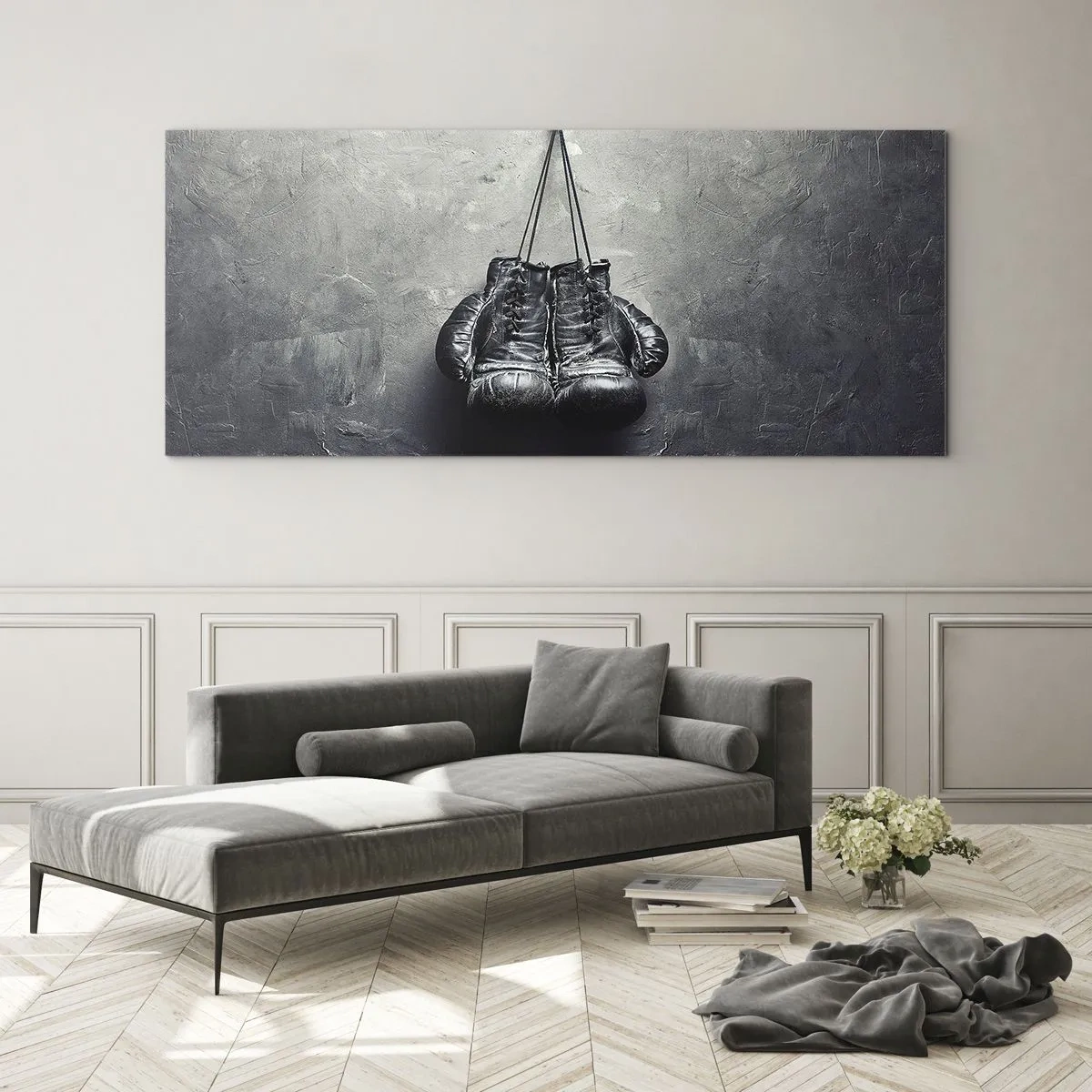 Quadro em vidro - Tempo de luta e tempo de paz - 120x50 cm