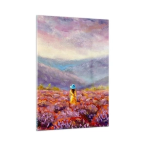 Quadro em vidro - No mundo da lavanda - 50x70 cm