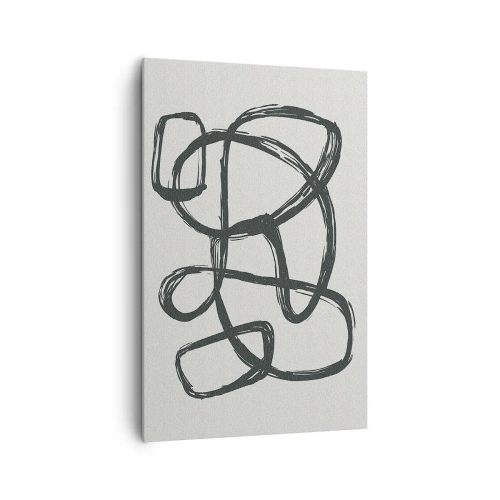 Quadro em tela - Abstração em loop - 80x120 cm