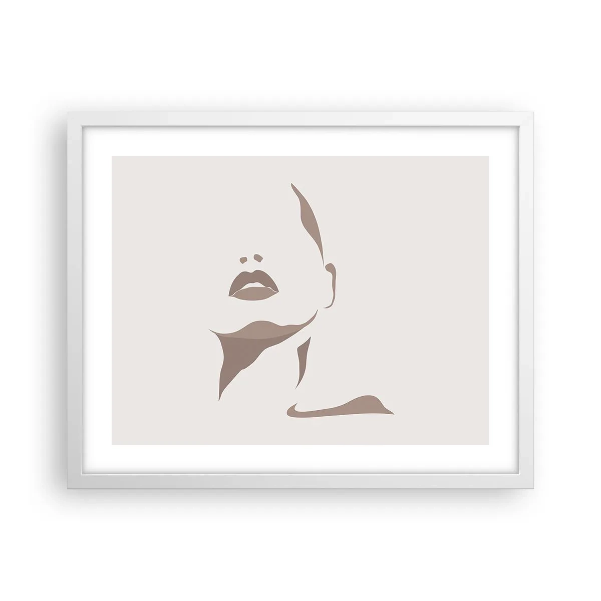 Pôster em moldura branca - Feito de luz e sombra - 50x40 cm