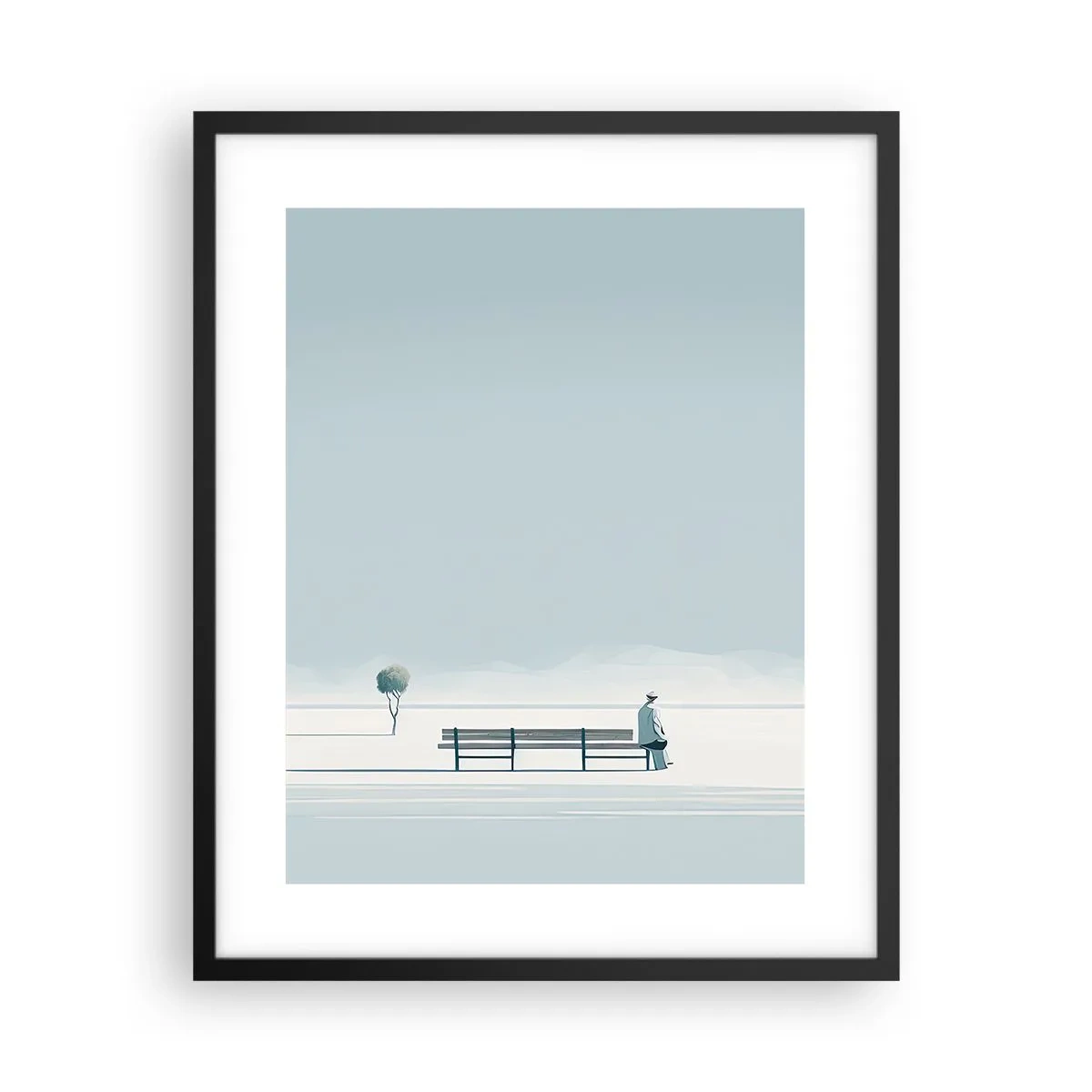 Pôster com moldura preta - Sim, estou esperando. - 40x50 cm