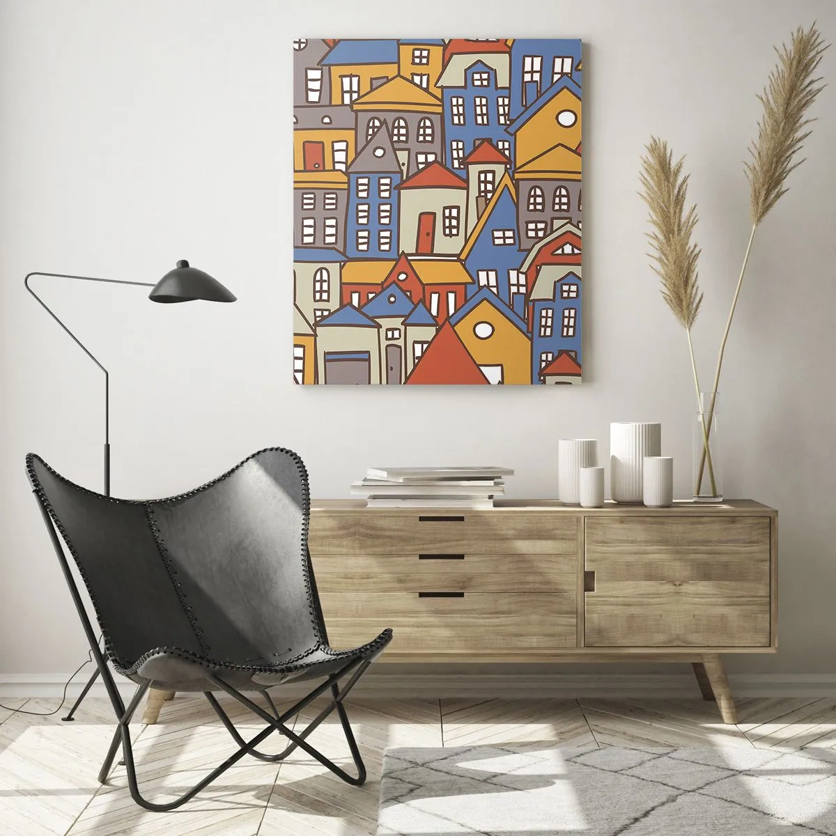 Quadro em vidro - Atrás da casa - 50x70 cm