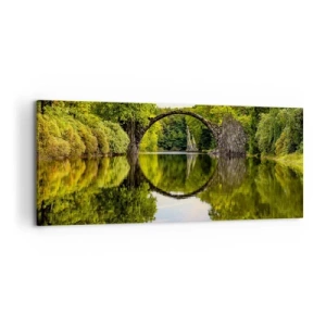 Quadro em tela - Na junção de dois mundos - 120x50 cm