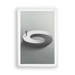 Pôster em moldura branca - Seja inteligente - 61x91 cm