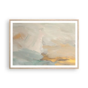 Pôster com moldura de carvalho claro - Abstração – a terra da gentileza - 100x70 cm