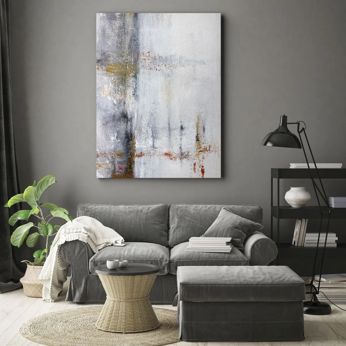 Quadro em tela - Atrás da cortina de ar - 65x120 cm