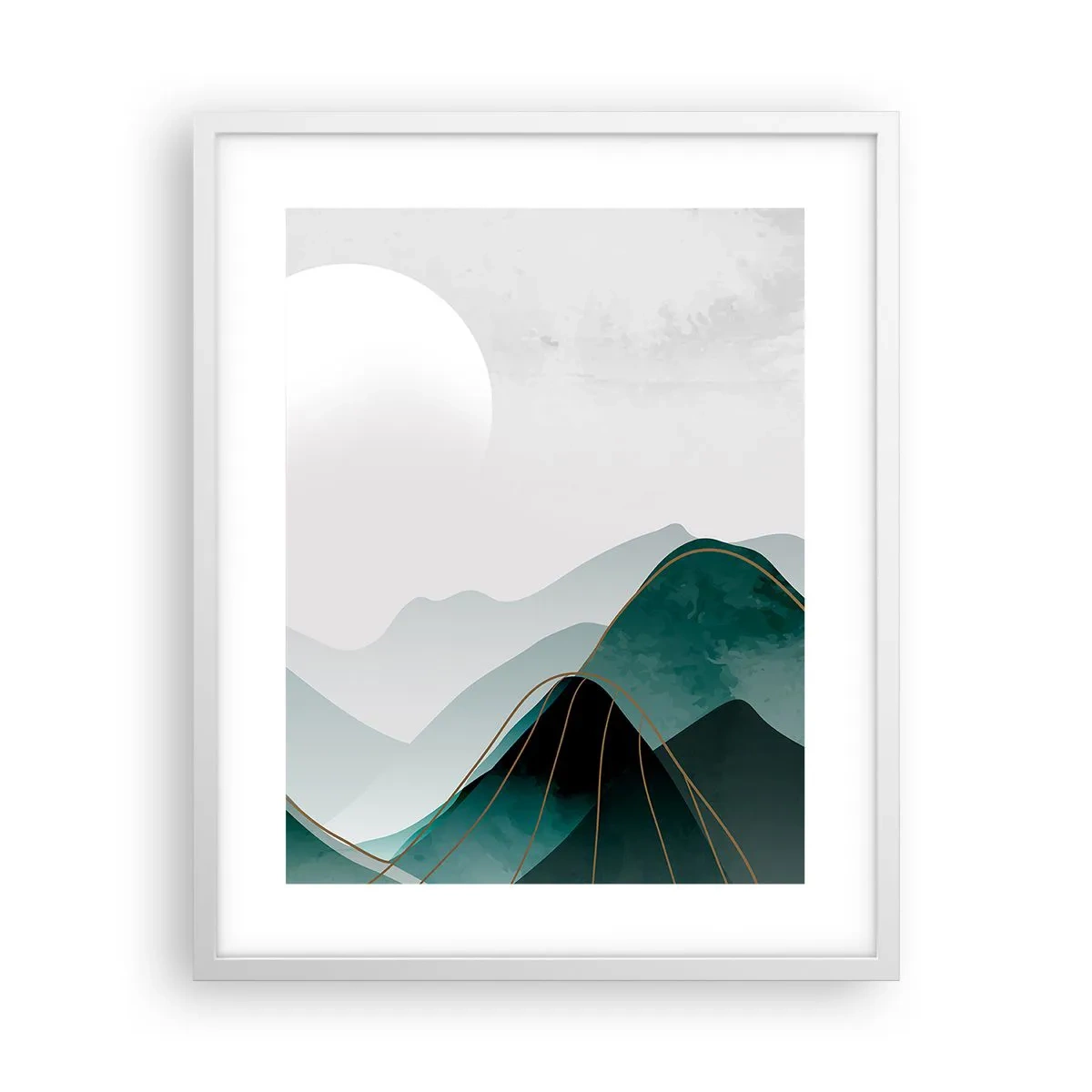 Pôster em moldura branca - Em plena majestade - 40x50 cm