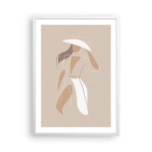 Pôster em moldura branca - A moda é diversão - 50x70 cm