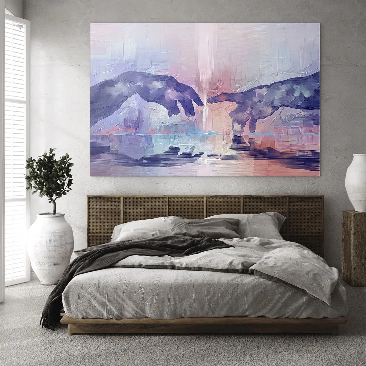 Quadro em vidro - Faísca divina da vida - 100x70 cm