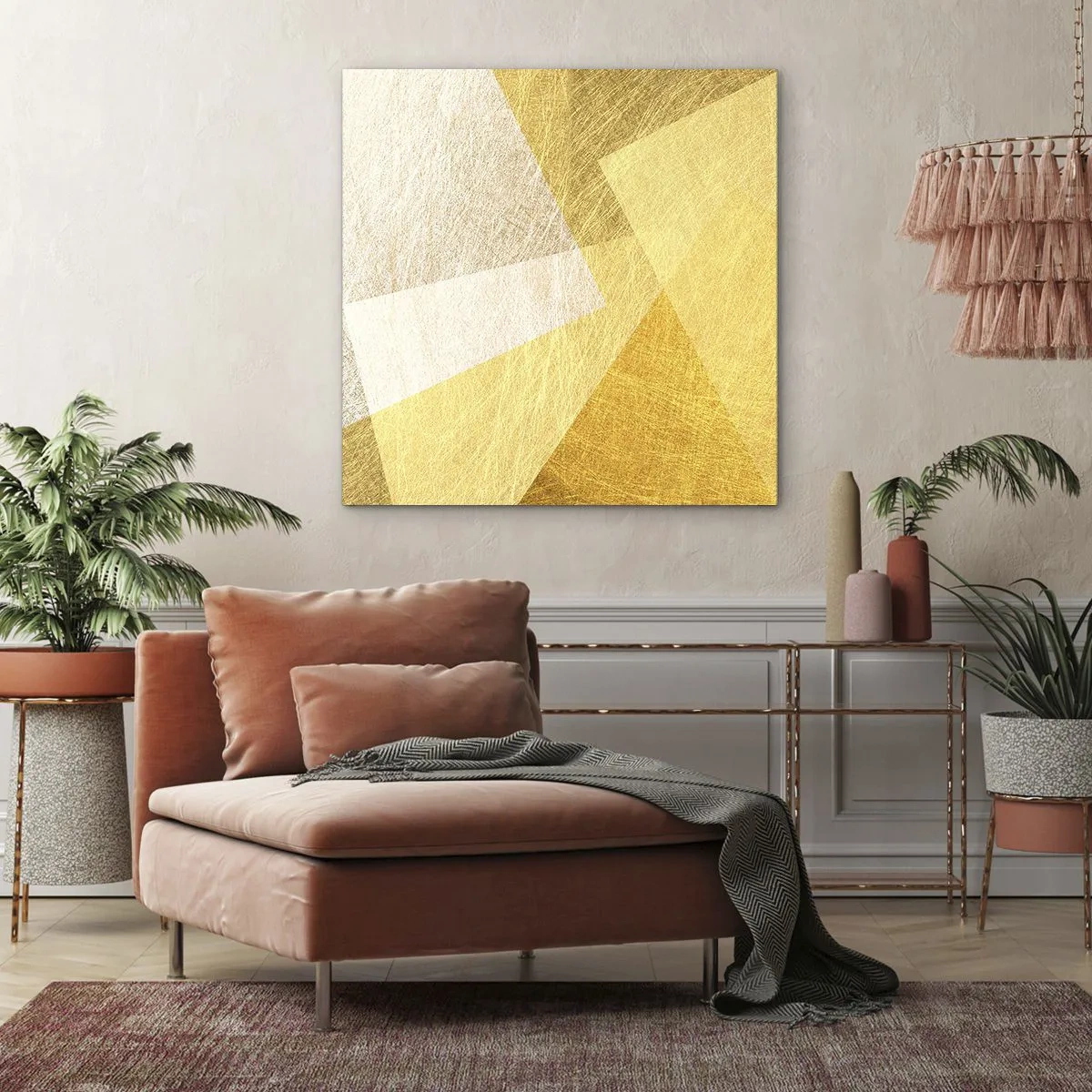 Quadro em tela - Clima geométrico - 30x30 cm