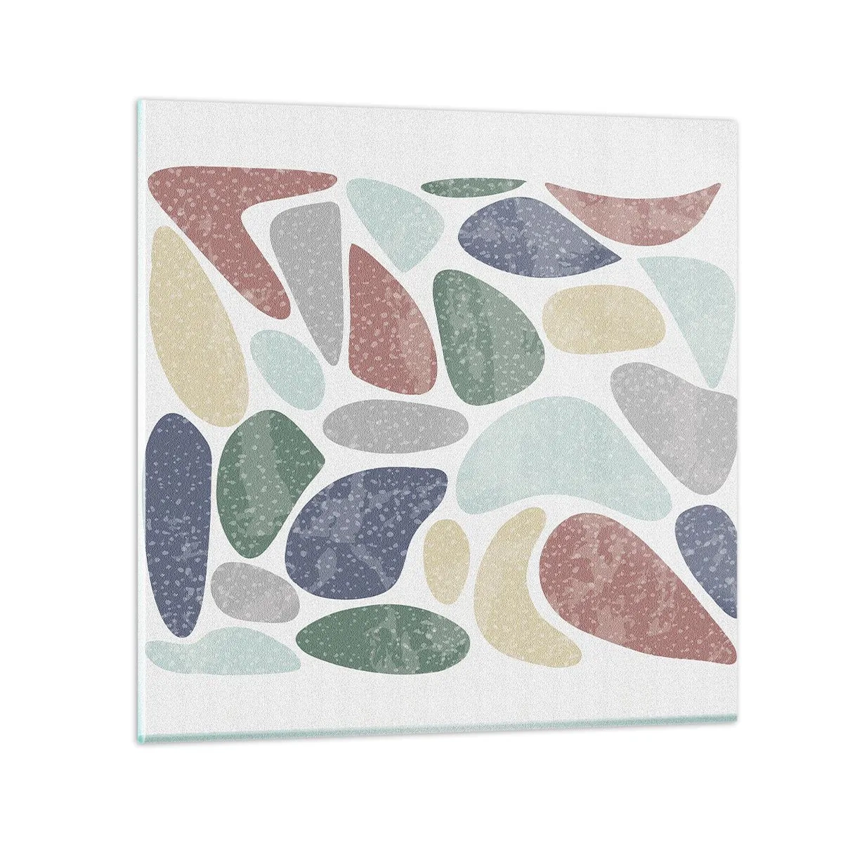 Quadro em vidro - Um mosaico de cores em pó - 30x30 cm