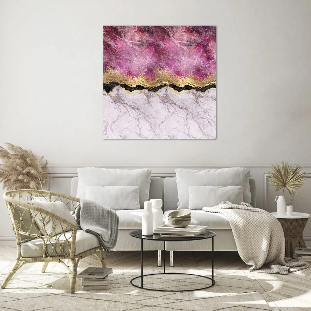 Quadro em vidro - Na fronteira - 70x70 cm