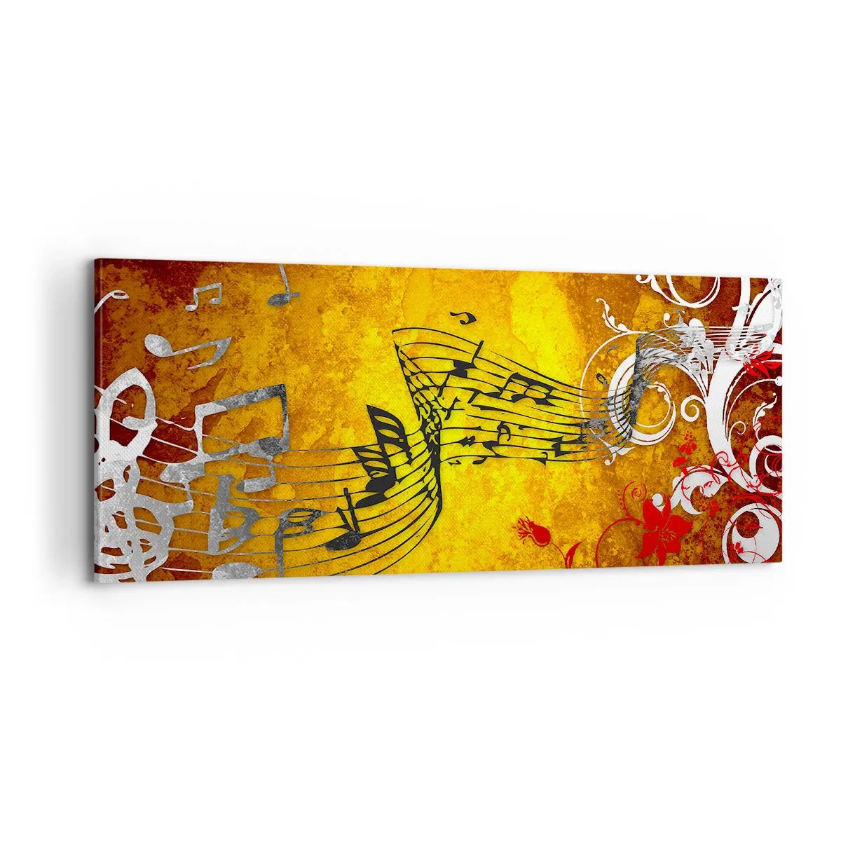 Quadro em tela - Deixe a música fluir - 100x40 cm